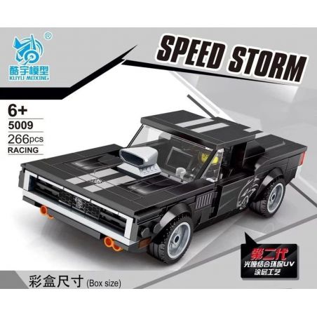 KUYU MOXING 5009 REBRICKABLE MOC-41750 41750 MOC41750 non  ĐẾ SẠC bộ đồ chơi xếp lắp ráp ghép mô hình Speed Champions Racing Cars DOM'S DODGE CHARGER Đua Xe Công Thức 308 khối