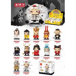 WANGE WG013 WG014 WG015 WG016 WG017 WG018 WG019 WG020 WG021 WG022 WG023 WG024 non  TÂY DU FANGTOU 12 KIỂU bộ đồ chơi xếp lắp ráp ghép mô hình Brickheadz JOURNEY TO THE WEST Nhân Vật Đầu To 2102 khối