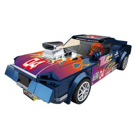 FORANGE FC1604 1604 non  FORD MUSTANG. bộ đồ chơi xếp lắp ráp ghép mô hình Racers RACING CLUB FORD MUSTANG Đua Tốc Độ 307 khối