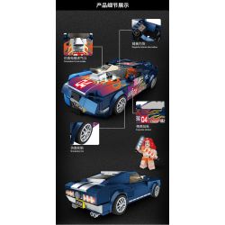 FORANGE FC1604 1604 non  FORD MUSTANG. bộ đồ chơi xếp lắp ráp ghép mô hình Racers RACING CLUB FORD MUSTANG Đua Tốc Độ 307 khối