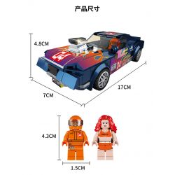 FORANGE FC1604 1604 non  FORD MUSTANG. bộ đồ chơi xếp lắp ráp ghép mô hình Racers RACING CLUB FORD MUSTANG Đua Tốc Độ 307 khối
