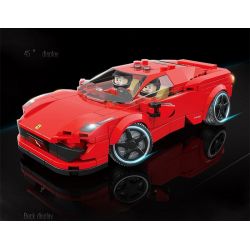 QuanGuan 100137 Quan Guan 100137 non  FERRARI 458. bộ đồ chơi xếp lắp ráp ghép mô hình Speed Champions Racing Cars Đua Xe Công Thức 332 khối
