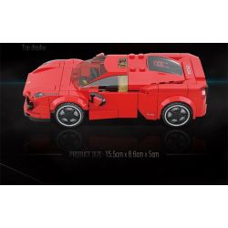 QuanGuan 100137 Quan Guan 100137 non  FERRARI 458. bộ đồ chơi xếp lắp ráp ghép mô hình Speed Champions Racing Cars Đua Xe Công Thức 332 khối