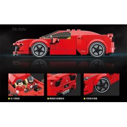 QuanGuan 100137 Quan Guan 100137 non  FERRARI 458. bộ đồ chơi xếp lắp ráp ghép mô hình Speed Champions Racing Cars Đua Xe Công Thức 332 khối