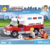 COBI 1763 non  XE CỨU THƯƠNG bộ đồ chơi xếp lắp ráp ghép mô hình City AMBULANCE Thành Phố 200 khối