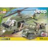 COBI 24254 non  WILLIS MB VÀ TRỰC THĂNG bộ đồ chơi xếp lắp ráp ghép mô hình Military Army WILLYS MB WITH HELICOPTER Quân Sự Bộ Đội 250 khối