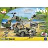 COBI 24254 non  WILLIS MB VÀ TRỰC THĂNG bộ đồ chơi xếp lắp ráp ghép mô hình Military Army WILLYS MB WITH HELICOPTER Quân Sự Bộ Đội 250 khối