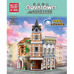 MouldKing 16026 Mould King 16026 non  QUÁN TRÀ CHIỀU GIẢI TRÍ Ở THỊ TRẤN NHỎ bộ đồ chơi xếp lắp ráp ghép mô hình Modular Buildings AFTERNOON TEA RESTAURANT Mô Hình Nhà Cửa 3039 khối