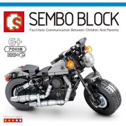 SEMBO 701118 non  ANH CHÀNG CỨNG RẮN HARLEY 883 bộ đồ chơi xếp lắp ráp ghép mô hình Motorcycle Motorbike HARLEY-DAVIDSON IRON 883 Xe Hai Bánh 189 khối