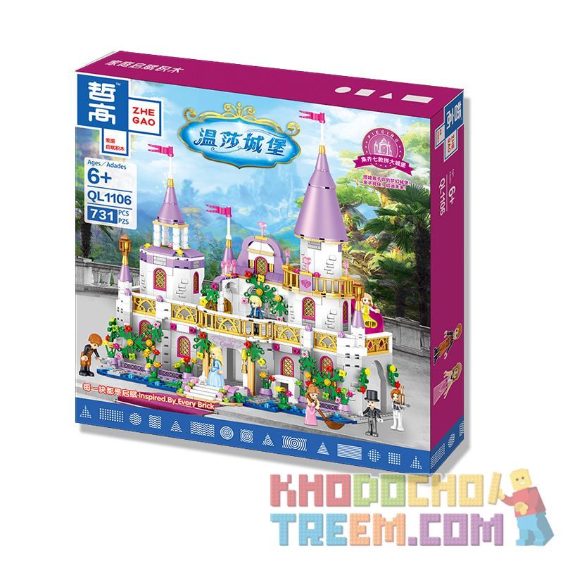 ZHEGAO QL1106 1106 non  DREAM SHADOW. bộ đồ chơi xếp lắp ráp ghép mô hình  Các Bạn Gái 731 khối