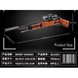 ZHEGAO QL0452 0452 non  SÚNG TRƯỜNG KAR98K MAUSER bộ đồ chơi xếp lắp ráp ghép mô hình  MHWP KAE98K Kỹ Thuật Công Nghệ Cao Mô Hình Phương Tiện 1004 khối