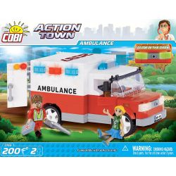COBI 1765 non  XE CỨU THƯƠNG bộ đồ chơi xếp lắp ráp ghép mô hình City AMBULANCE V.2 Thành Phố 200 khối