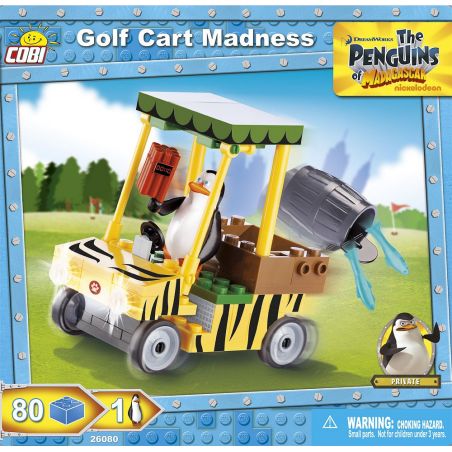 COBI 26080 non  XE GOLF CRAZY bộ đồ chơi xếp lắp ráp ghép mô hình Movie & Game GOLF CART MADNESS Phim Và Trò Chơi 80 khối