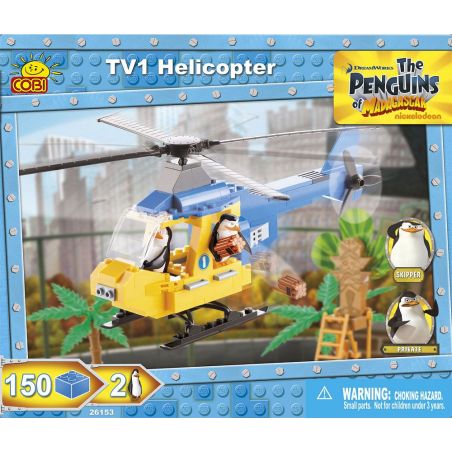 COBI 26153 non  TRỰC THĂNG TV1 bộ đồ chơi xếp lắp ráp ghép mô hình Movie & Game TV1 HELICOPTER Phim Và Trò Chơi 150 khối