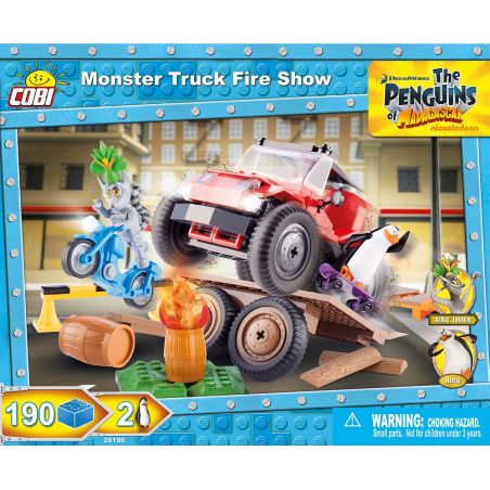 COBI 26190 non  MÀN TRÌNH DIỄN NGỌN LỬA XE TẢI QUÁI VẬT bộ đồ chơi xếp lắp ráp ghép mô hình Movie & Game MONSTER TRUCK FIRE SHOW Phim Và Trò Chơi 190 khối