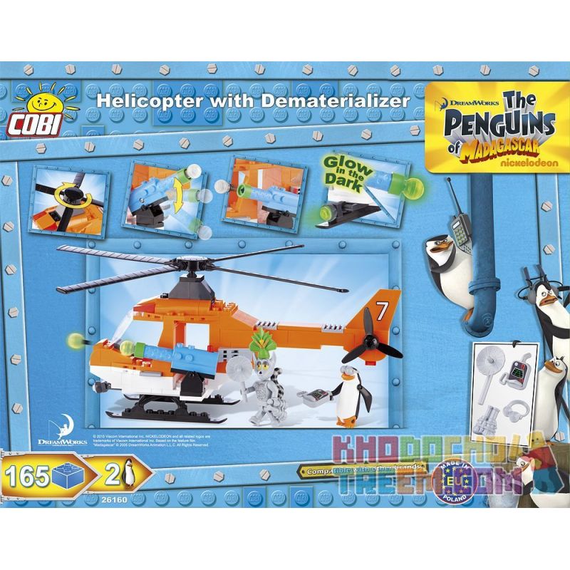 COBI 26160 non  TRỰC THĂNG VỚI SÚNG BIẾN MẤT bộ đồ chơi xếp lắp ráp ghép mô hình Movie & Game HELICOPTER WITH DEMATERIALIZER Phim Và Trò Chơi 165 khối