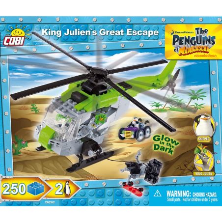 COBI 26282 non  CUỘC TẨU THOÁT VĨ ĐẠI CỦA VUA JULIAN bộ đồ chơi xếp lắp ráp ghép mô hình Movie & Game KING JULIEN'S GREAT ESCAPE Phim Và Trò Chơi 250 khối