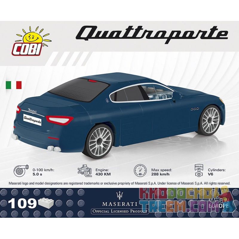 COBI 24563 non  CHỦ TỊCH MASERATI bộ đồ chơi xếp lắp ráp ghép mô hình Creator MASERATI QUATTROPORTE Sáng Tạo 109 khối