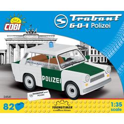 COBI 24541 non  TRABANT 601 CẢNH SÁT bộ đồ chơi xếp lắp ráp ghép mô hình Creator TRABANT 601 POLIZEI Sáng Tạo 82 khối