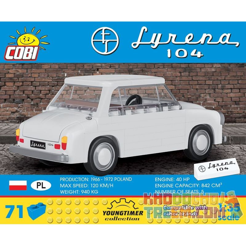 COBI 24537 non  CÒI BÁO ĐỘNG 104 bộ đồ chơi xếp lắp ráp ghép mô hình Creator SYRENA 104 Sáng Tạo 107 khối