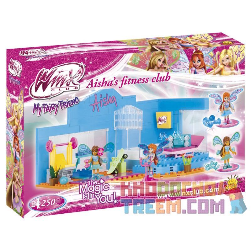 COBI 25254 non  CÂU LẠC BỘ SỨC KHỎE CỦA AISHA bộ đồ chơi xếp lắp ráp ghép mô hình  AISHA'S FITNESS CLUB Các Bạn Gái 250 khối
