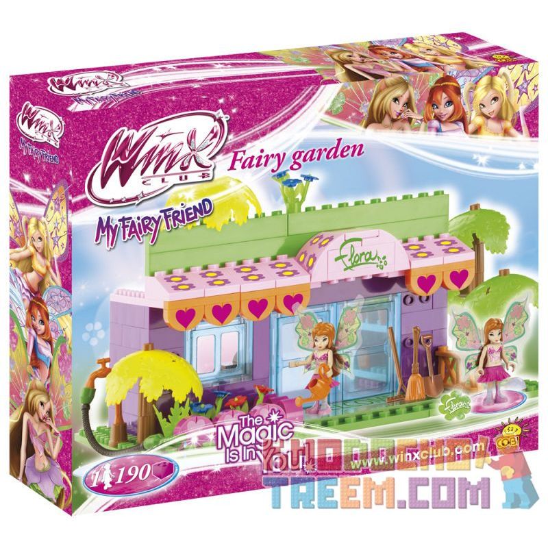 COBI 25190 non  VƯỜN CỔ TÍCH bộ đồ chơi xếp lắp ráp ghép mô hình  FAIRY GARDEN Các Bạn Gái 160 khối