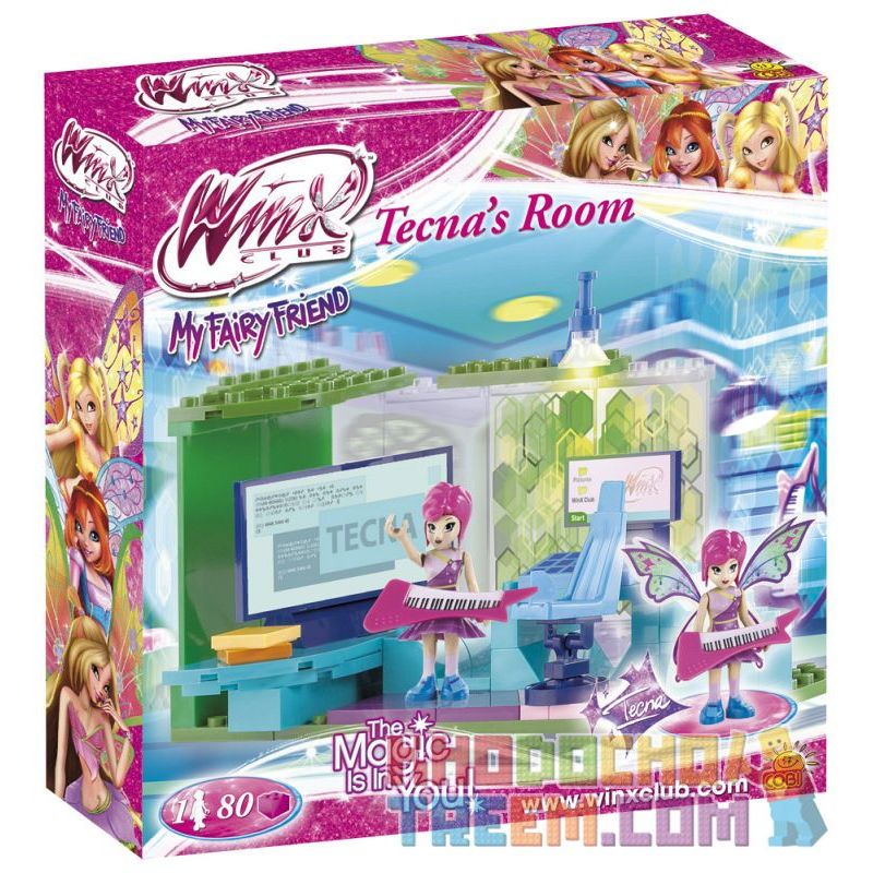 COBI 25081 non  PHÒNG CỦA TECNA bộ đồ chơi xếp lắp ráp ghép mô hình  TECNA'S ROOM Các Bạn Gái 80 khối