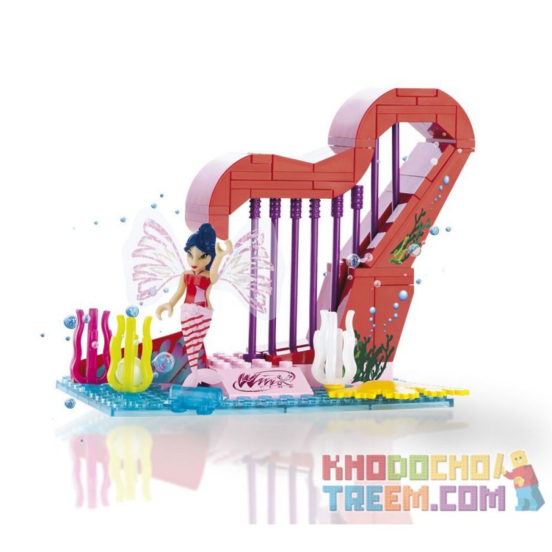 COBI 25084 non  ĐÀN HẠC MA THUẬT bộ đồ chơi xếp lắp ráp ghép mô hình  MAGIC HARP Các Bạn Gái 80 khối