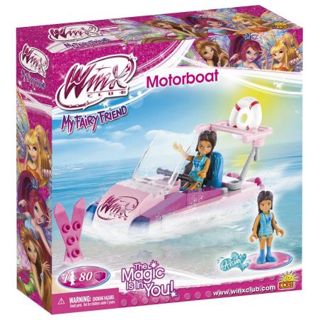 COBI 25083 non  THUYỀN MÁY bộ đồ chơi xếp lắp ráp ghép mô hình  MOTORBOAT Các Bạn Gái 80 khối