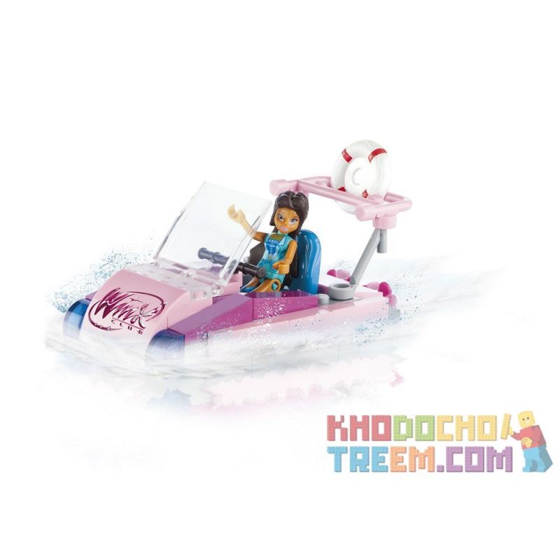 COBI 25083 non  THUYỀN MÁY bộ đồ chơi xếp lắp ráp ghép mô hình  MOTORBOAT Các Bạn Gái 80 khối