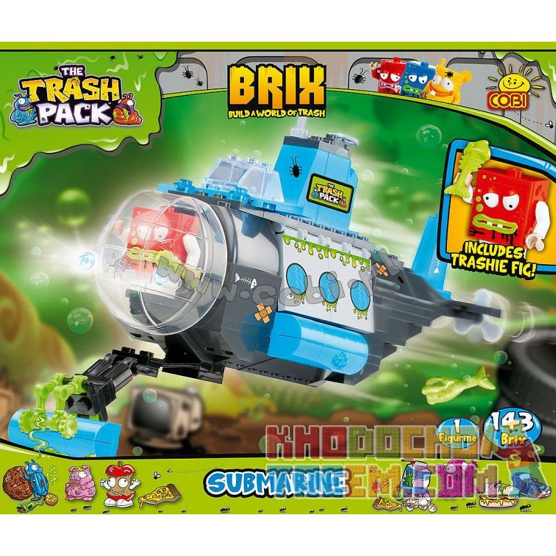 COBI 6244 non  TÀU NGẦM bộ đồ chơi xếp lắp ráp ghép mô hình SUBMARINE 143 khối