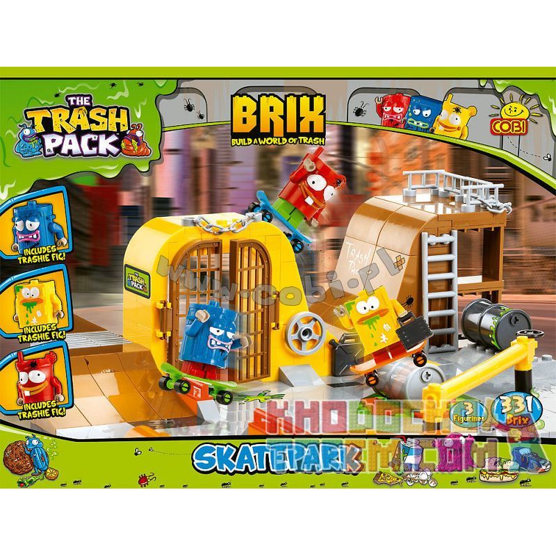 COBI 6243 non  CÔNG VIÊN TRƯỢT BĂNG bộ đồ chơi xếp lắp ráp ghép mô hình SKATEPARK 331 khối