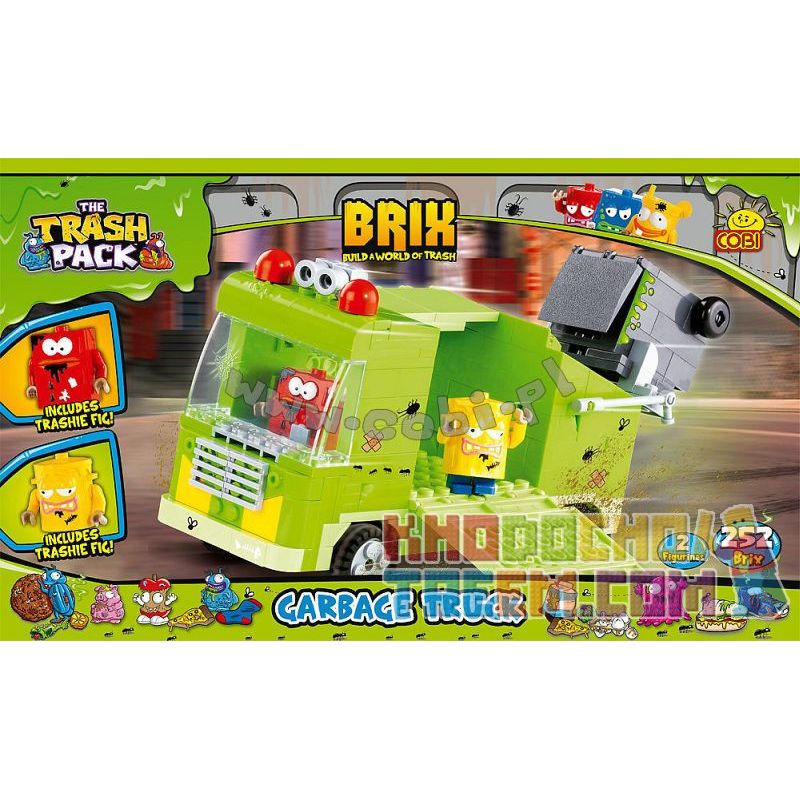 COBI 6242 non  XE CHỞ RÁC bộ đồ chơi xếp lắp ráp ghép mô hình GARBAGE TRUCK 252 khối