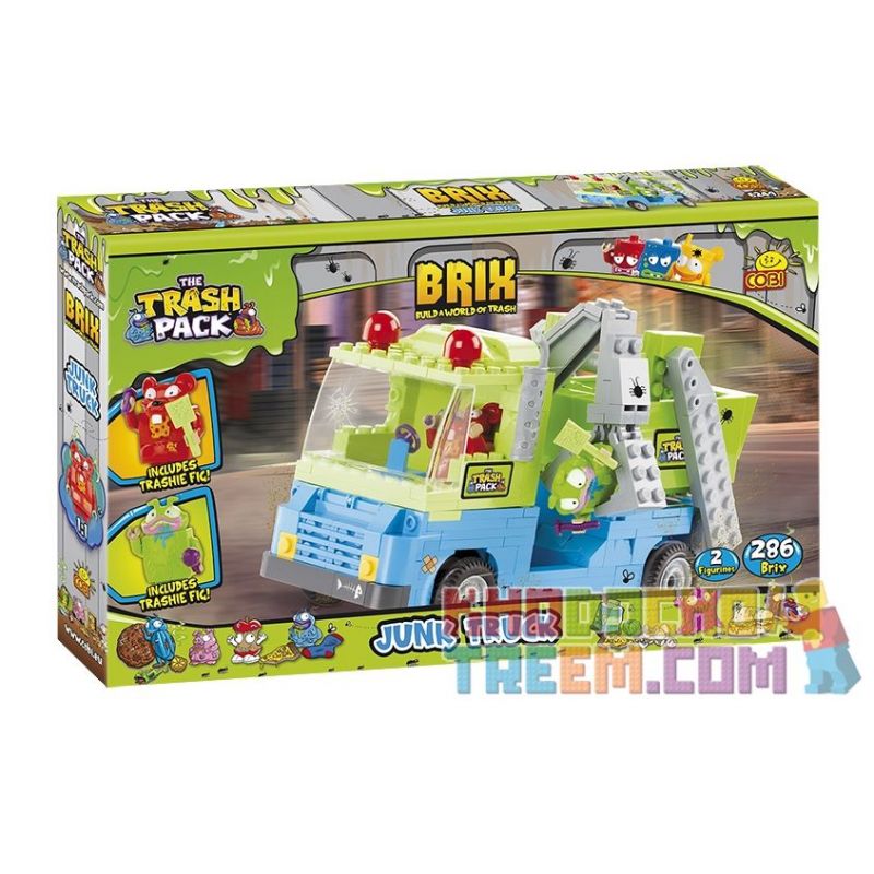 COBI 6249 non  XE CHỞ RÁC bộ đồ chơi xếp lắp ráp ghép mô hình JUNK TRUCK 286 khối