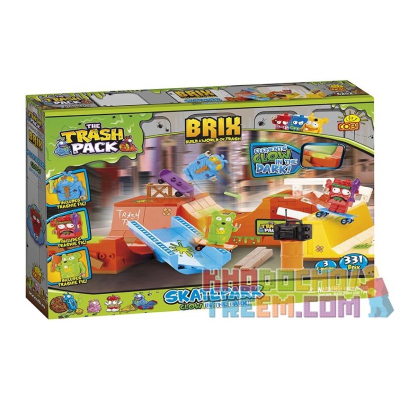 COBI 6252 non  CÔNG VIÊN TRƯỢT BĂNG HUỲNH QUANG bộ đồ chơi xếp lắp ráp ghép mô hình SKATEPARK GLOW 331 khối