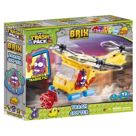 COBI 6257 non  TRỰC THĂNG CHỞ RÁC bộ đồ chơi xếp lắp ráp ghép mô hình TRASH COPTER 93 khối