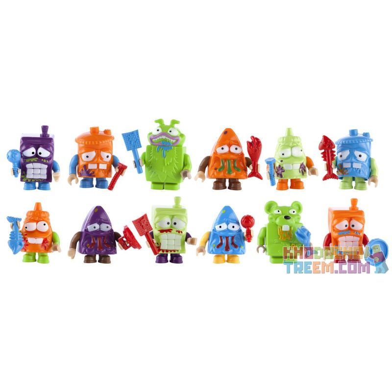 COBI 6256 non  3 NGƯỜI DỌN RÁC CỘNG VỚI LOẠT PHỤ KIỆN 2 bộ đồ chơi xếp lắp ráp ghép mô hình 3 TRASHIES + ACCESSORIES S.2