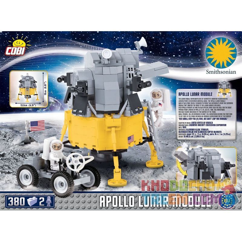 COBI 21075 non  MÔ-ĐUN MẶT TRĂNG CỦA APOLLO 11 bộ đồ chơi xếp lắp ráp ghép mô hình APOLLO 11 LUNAR MODULE 380 khối