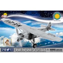 COBI 21074 non  SHENGLUO SPIRIT SỐ bộ đồ chơi xếp lắp ráp ghép mô hình RYAN NYP SPIRIT OF ST. LOUIS 210 khối