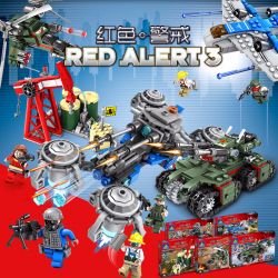 Kazi KY 81019 non  PEACEMAKER MÁY BAY CHIẾN ĐẤU CÓ VŨ TRANG TIÊN PHONG XE TĂNG NGÀY TẬN THẾ TRỰC THĂNG BIPLANE MỎ DẦU bộ đồ chơi xếp lắp ráp ghép mô hình Red Alert 3 Báo Động Đỏ 3 953 khối