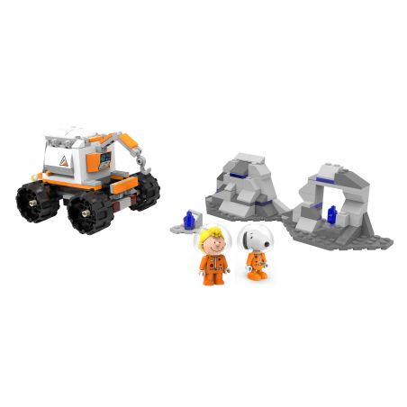 LINOOS LN8018 8018 non  XE KỸ THUẬT VŨ TRỤ bộ đồ chơi xếp lắp ráp ghép mô hình Snoopy SNOOPY SPACE TRAVELER Chú Chó 226 khối