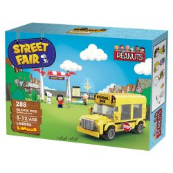 LINOOS LN8006 8006 non  SNONO. bộ đồ chơi xếp lắp ráp ghép mô hình Snoopy SNOOPY STREET FAIR Chú Chó 288 khối