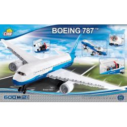 COBI 26600 non  BOEING 787 MÁY BAY CHỞ KHÁCH TƯỞNG TƯỢNG bộ đồ chơi xếp lắp ráp ghép mô hình Mini Modular BOEING 787™ DREAMLINER™ Đường Phố Thu Nhỏ 600 khối