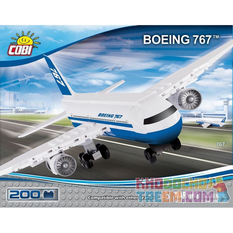 COBI 26205 non  BOEING 767. bộ đồ chơi xếp lắp ráp ghép mô hình Mini Modular BOEING 767™ Đường Phố Thu Nhỏ 200 khối