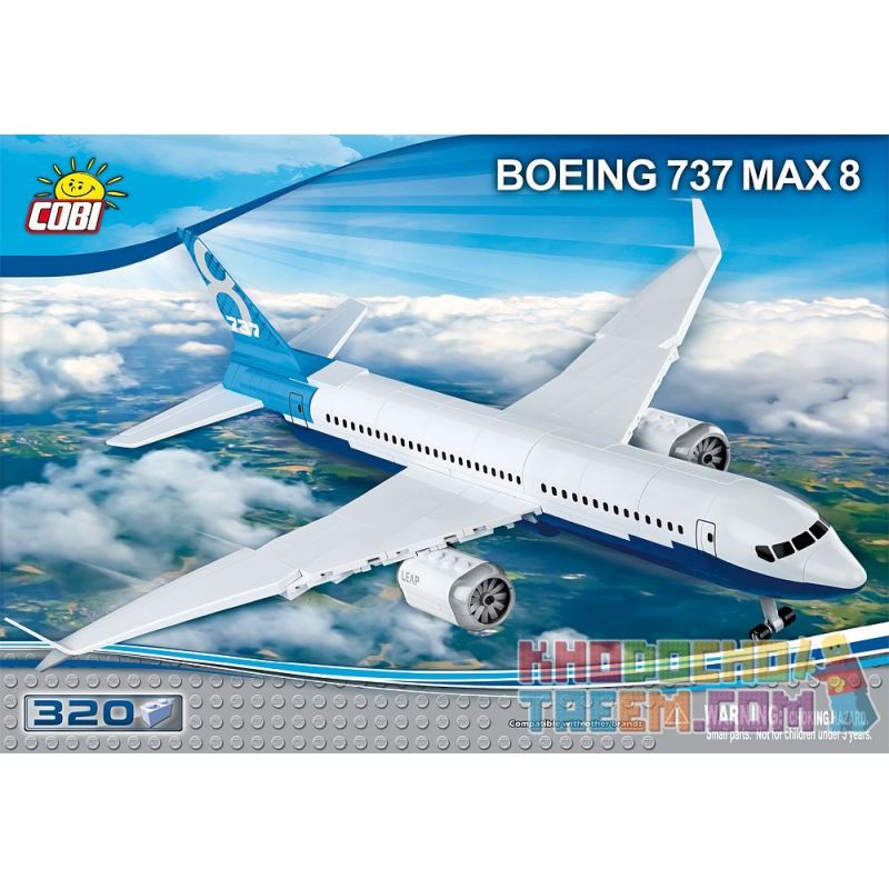 COBI 26175 non  BOEING 737 MAX 8 bộ đồ chơi xếp lắp ráp ghép mô hình Mini Modular BOEING 737 MAX 8™ Đường Phố Thu Nhỏ 320 khối