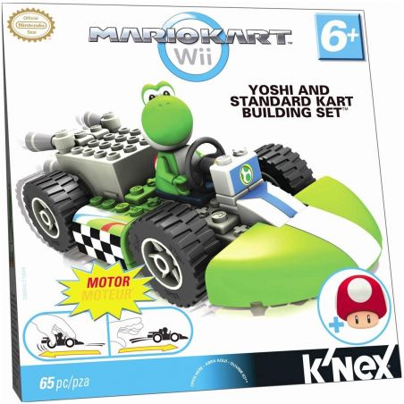 KNEX 38004 non  YOSHI VÀ BỘ XÂY DỰNG KART TIÊU CHUẨN bộ đồ chơi xếp lắp ráp ghép mô hình Movie & Game YOSHI AND STANDARD KART BUILDING SET Phim Và Trò Chơi 65 khối
