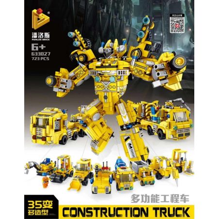 PanlosBrick 633027 Panlos Brick 633027 non  XE KỸ THUẬT ĐA CHỨC NĂNG 35 THAY ĐỔI bộ đồ chơi xếp lắp ráp ghép mô hình Creator MULTIFUNCTION FIRE RESCUE ENGINE Sáng Tạo 723 khối