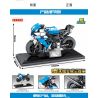 SEMBO 701204 non  TẬN HƯỞNG CHUYẾN ĐI SUZUKI GXR-R750 bộ đồ chơi xếp lắp ráp ghép mô hình Motorcycle Motorbike SUZUKI GSX-R750 Xe Hai Bánh 280 khối