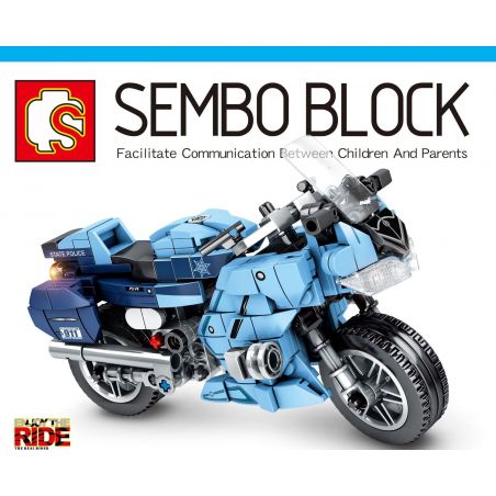 SEMBO 701203 non  XE CẢNH SÁT YAMAHA FJR1300A bộ đồ chơi xếp lắp ráp ghép mô hình Motorcycle Motorbike Xe Hai Bánh 321 khối