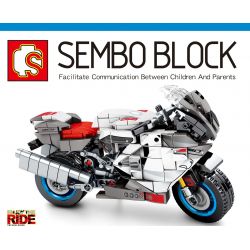 SEMBO 701202 non  APULIA RSV1000R. bộ đồ chơi xếp lắp ráp ghép mô hình Motorcycle Motorbike APRILIA RSV 1000R Xe Hai Bánh 297 khối